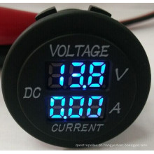 Medidor de voltagem digital DC 8-32V para motocicleta ATV, carro, caminhão, barco, barco, iate 36 mm